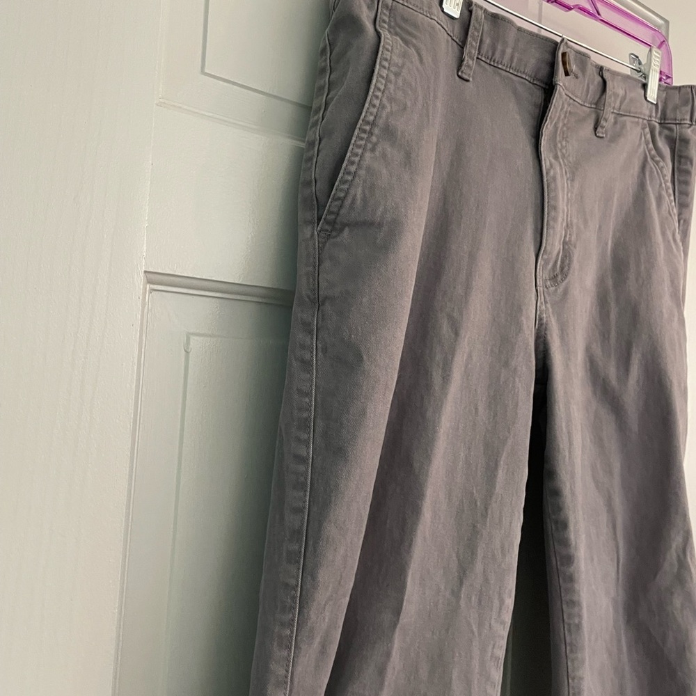 Euc Gray Amazon Basic Chino Elastic Waist Joggers… - image 4